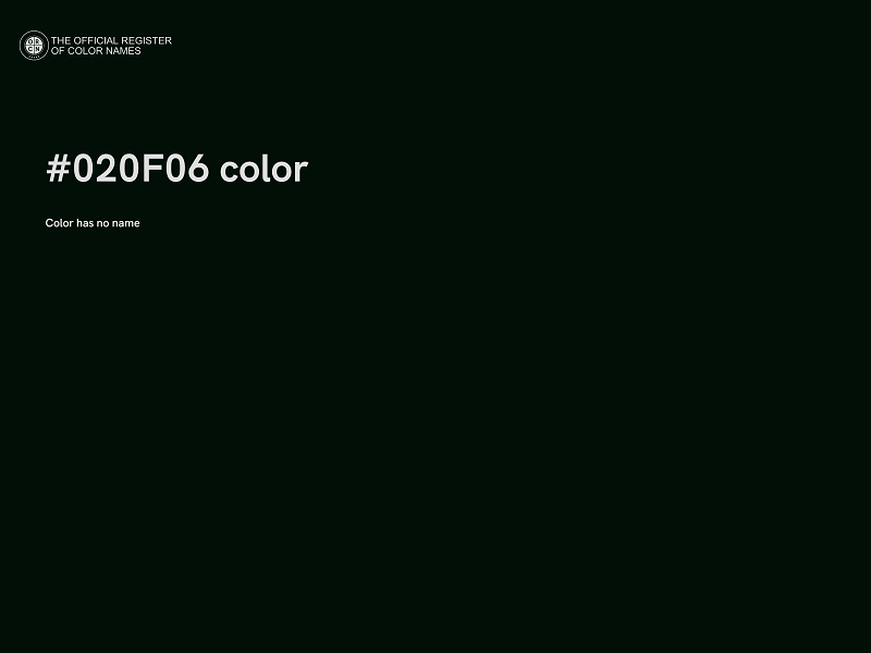 #020F06 color image