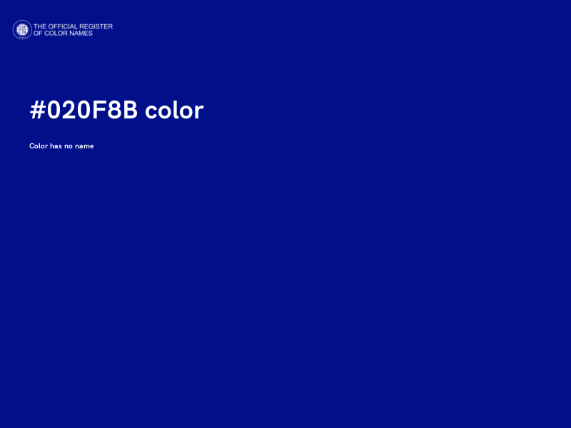 #020F8B color image