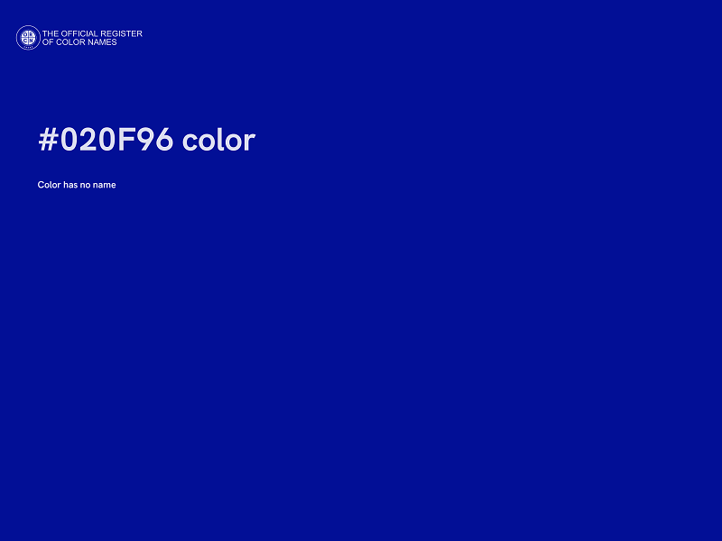 #020F96 color image