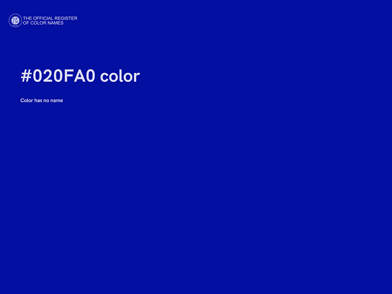 #020FA0 color image