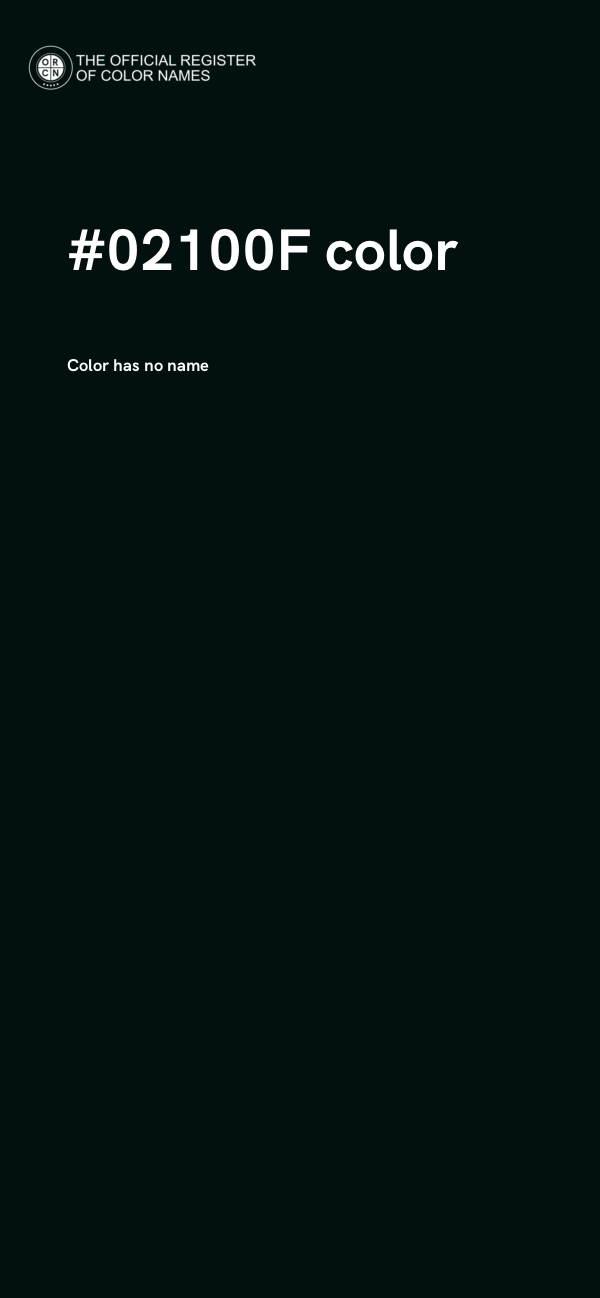 #02100F color image
