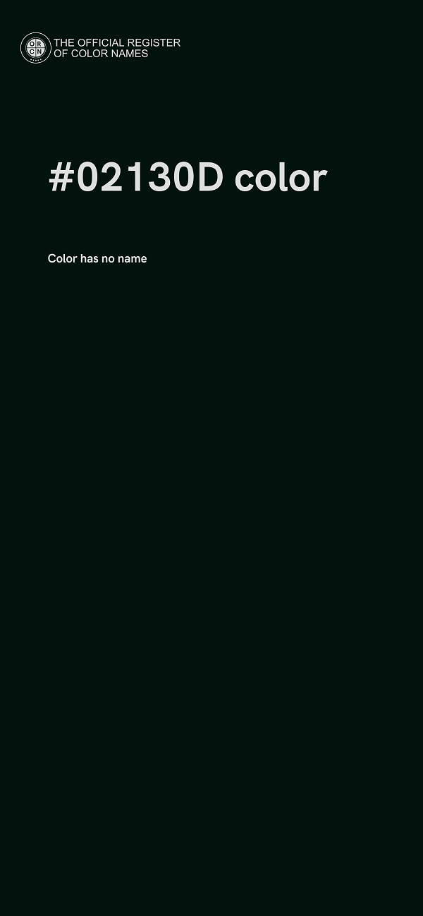 #02130D color image