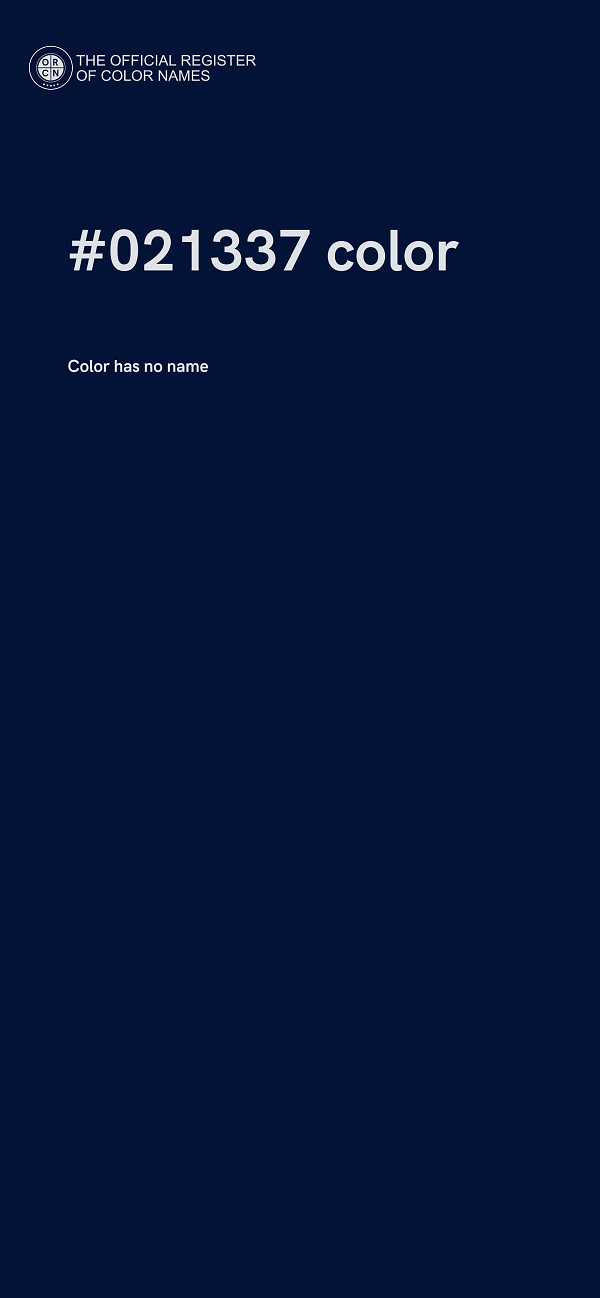 #021337 color image