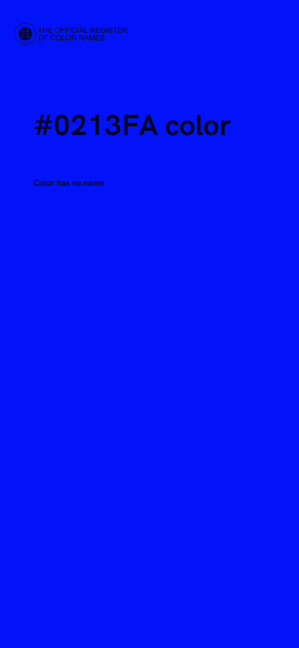 #0213FA color image