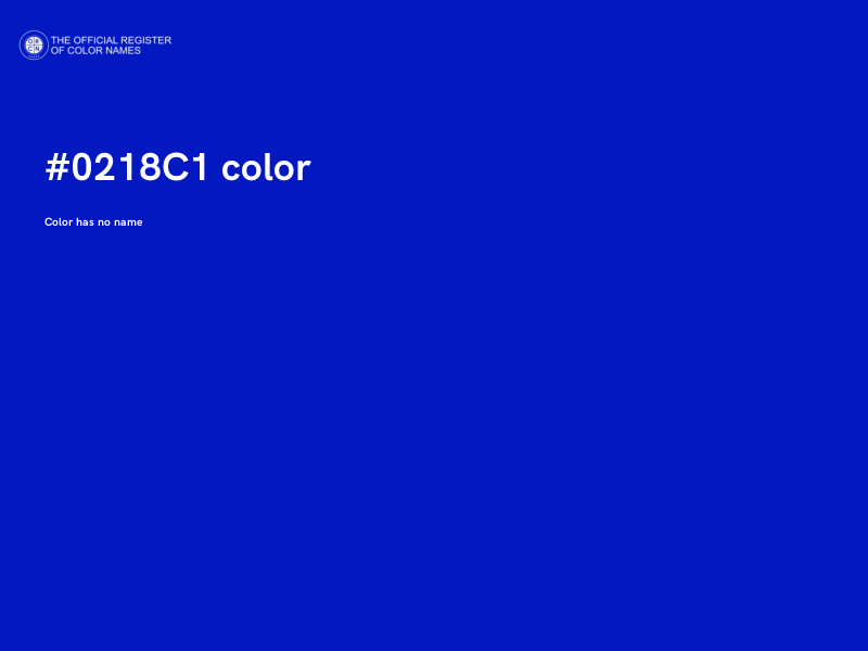#0218C1 color image