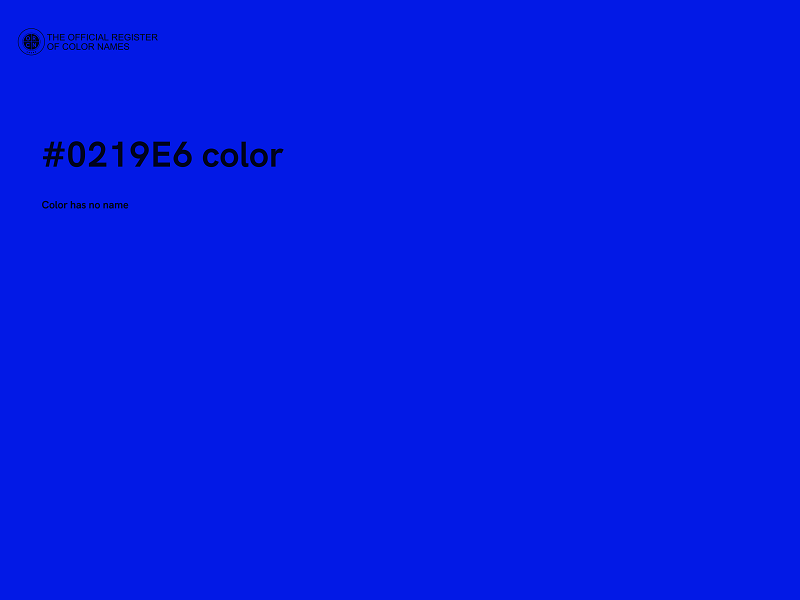 #0219E6 color image