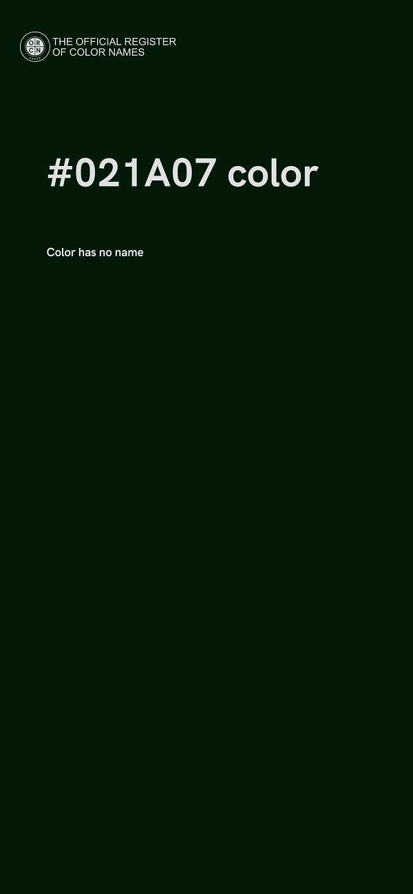 #021A07 color image