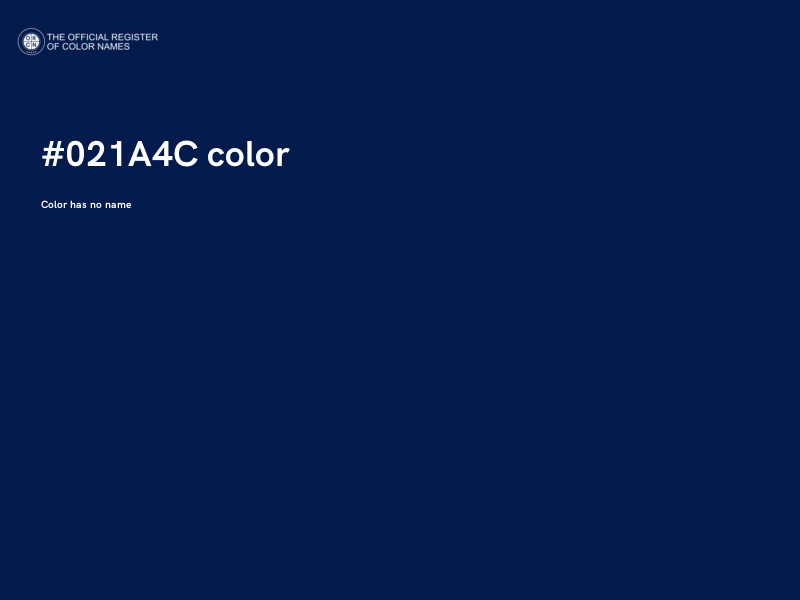 #021A4C color image