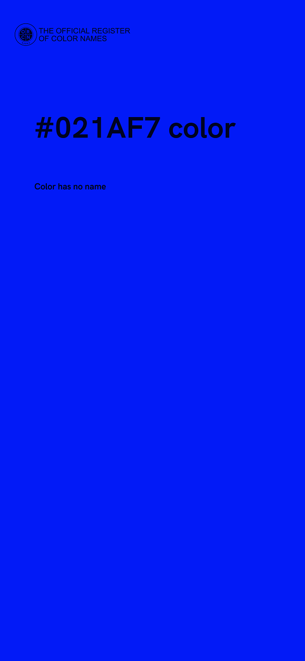 #021AF7 color image