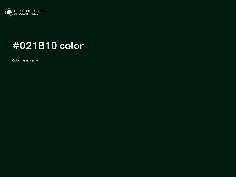 #021B10 color image