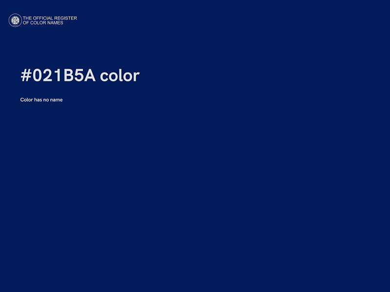 #021B5A color image
