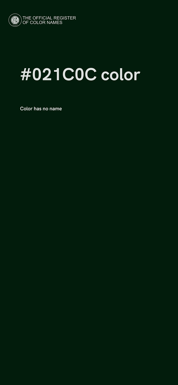 #021C0C color image