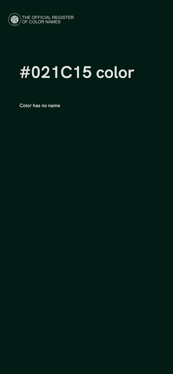 #021C15 color image