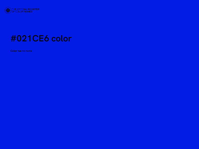 #021CE6 color image