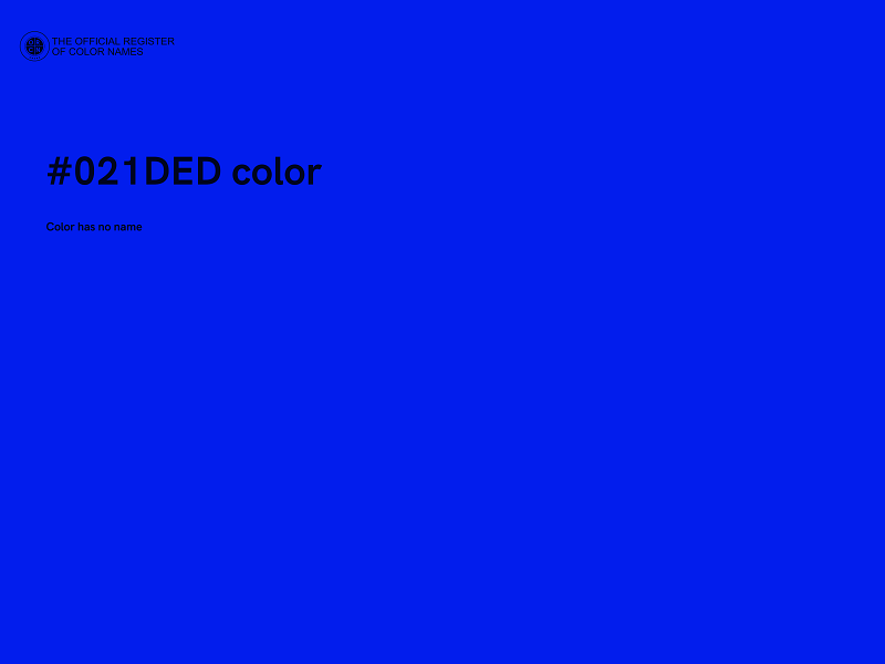 #021DED color image