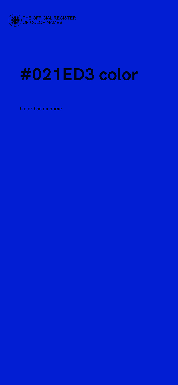#021ED3 color image
