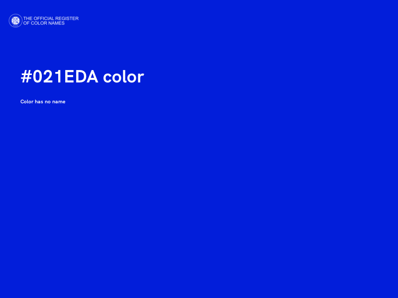 #021EDA color image