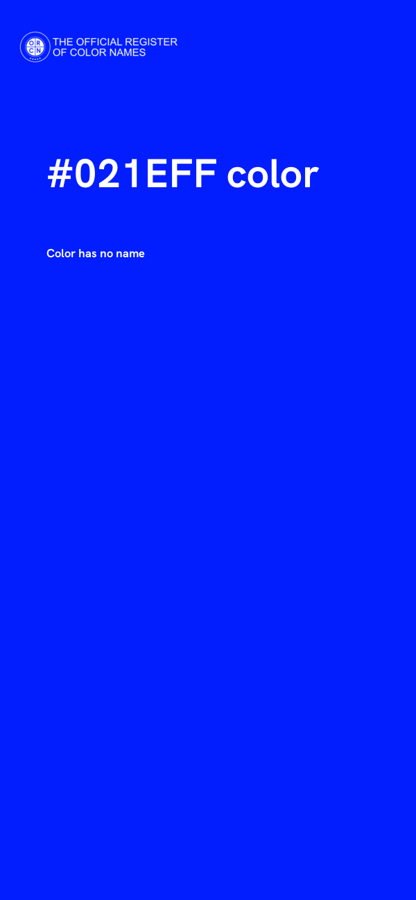 #021EFF color image
