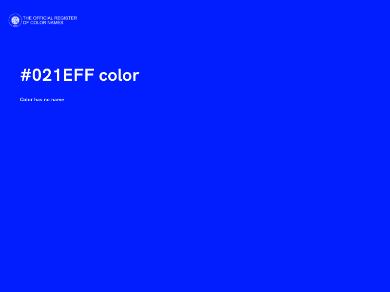 #021EFF color image