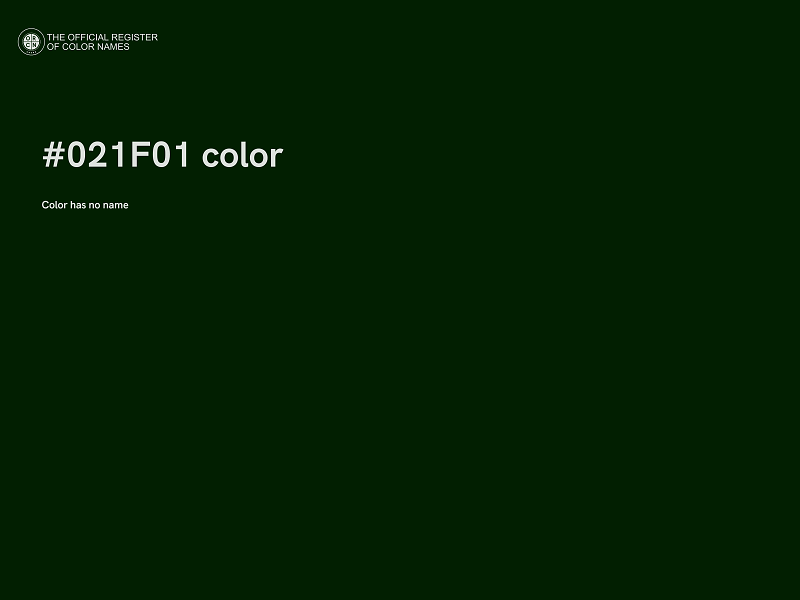 #021F01 color image
