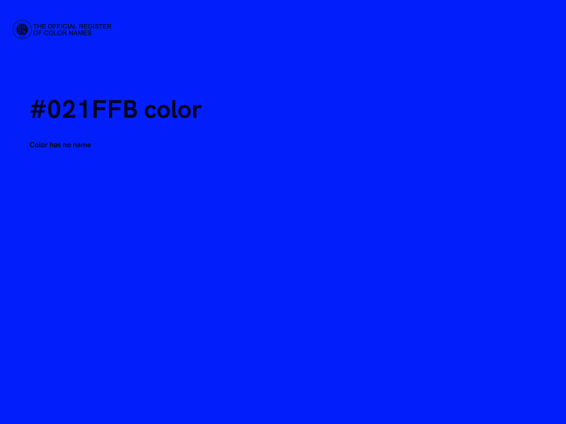 #021FFB color image