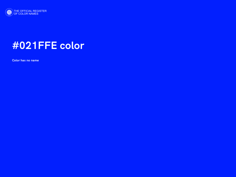 #021FFE color image