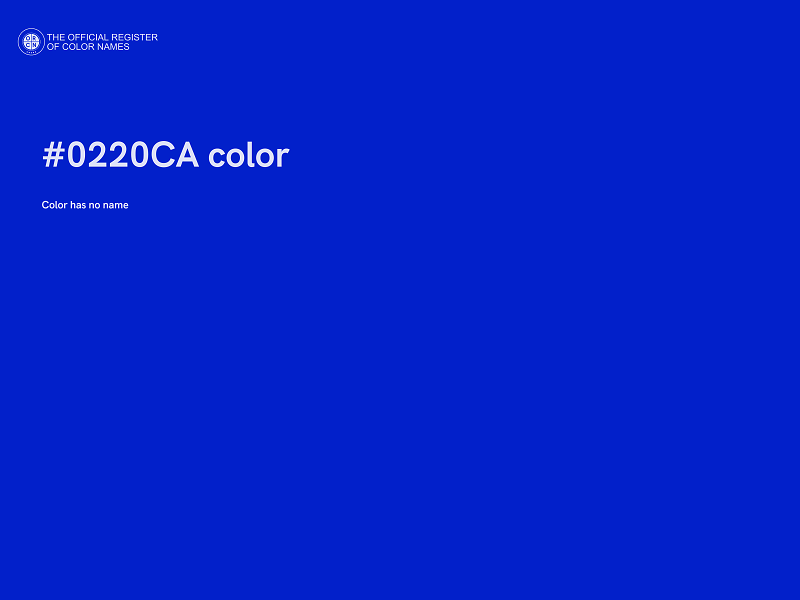 #0220CA color image