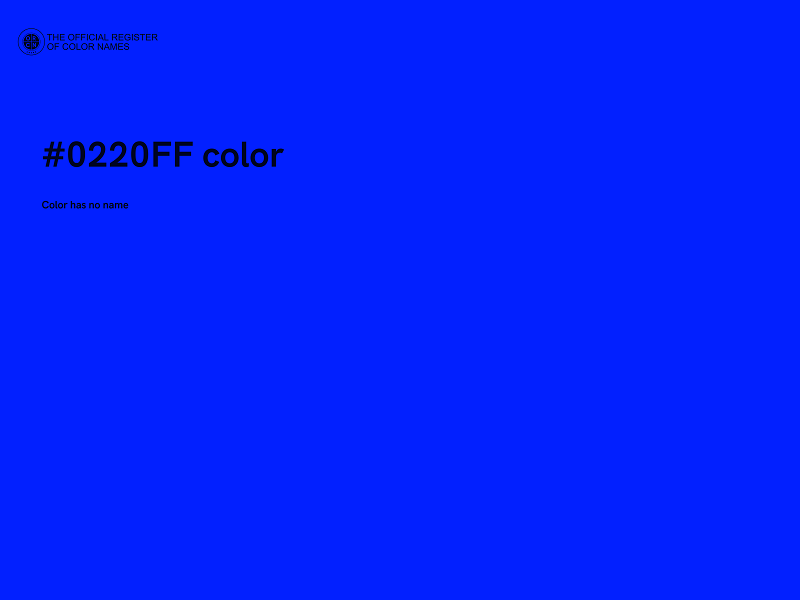#0220FF color image