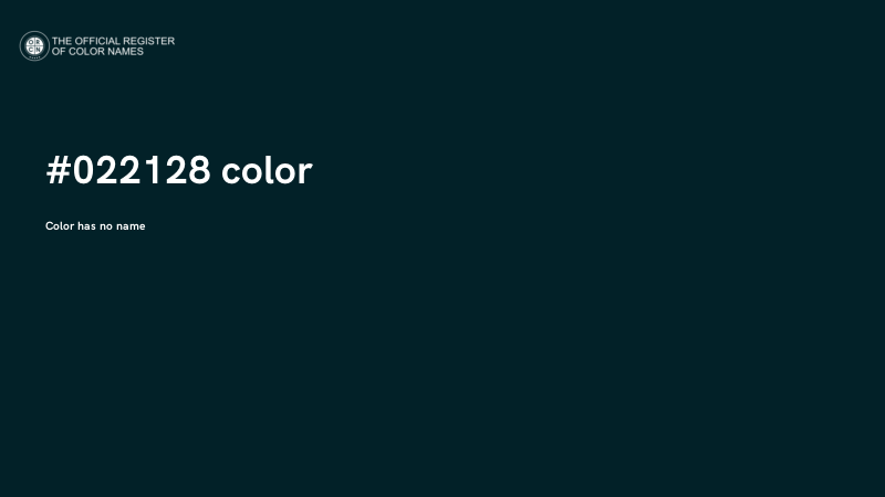 #022128 color image