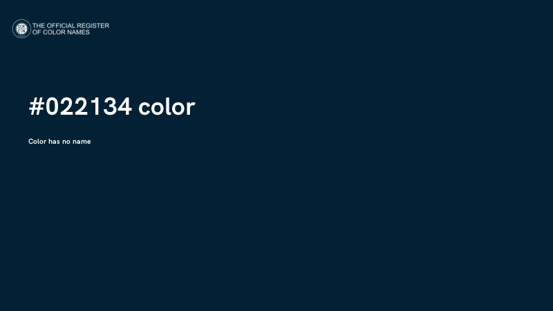 #022134 color image