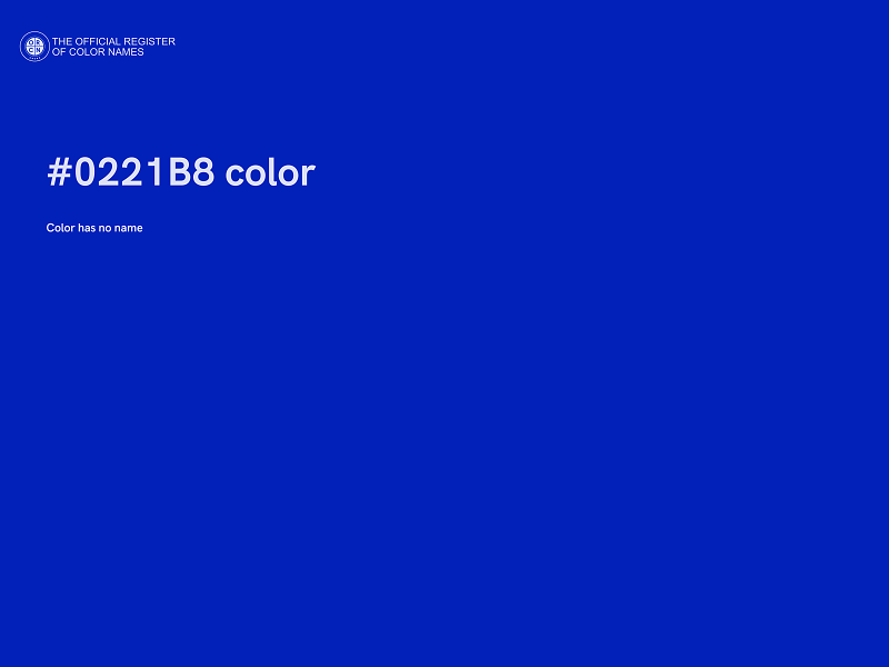 #0221B8 color image