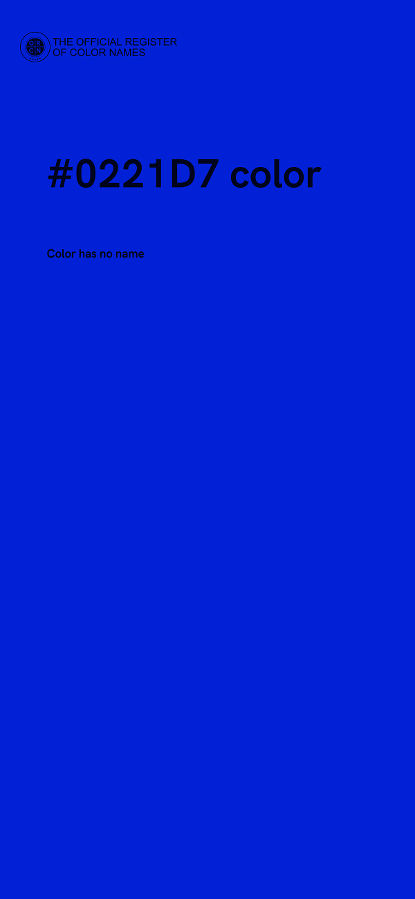 #0221D7 color image