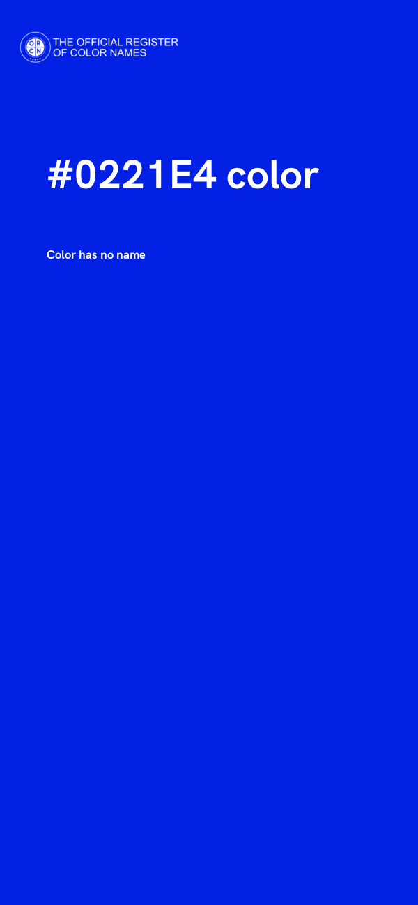 #0221E4 color image