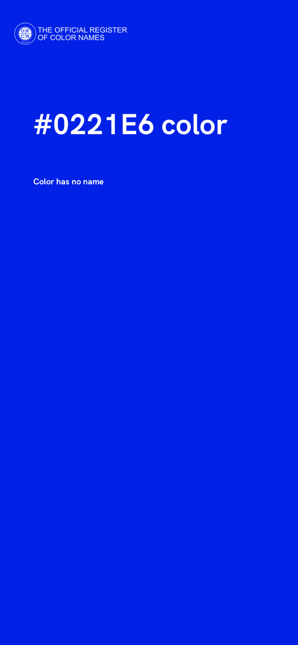 #0221E6 color image
