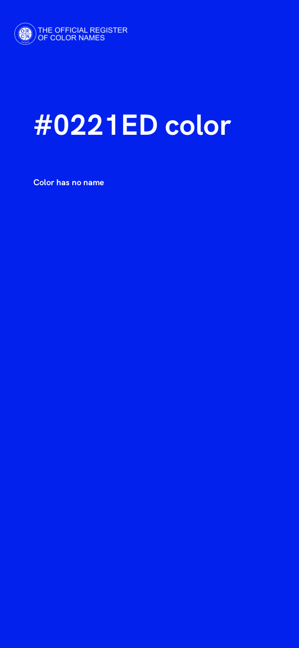 #0221ED color image