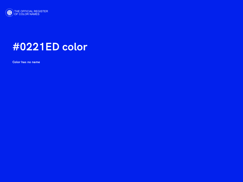 #0221ED color image
