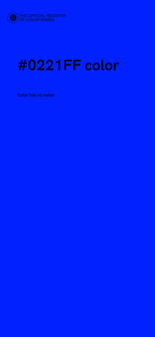 #0221FF color image