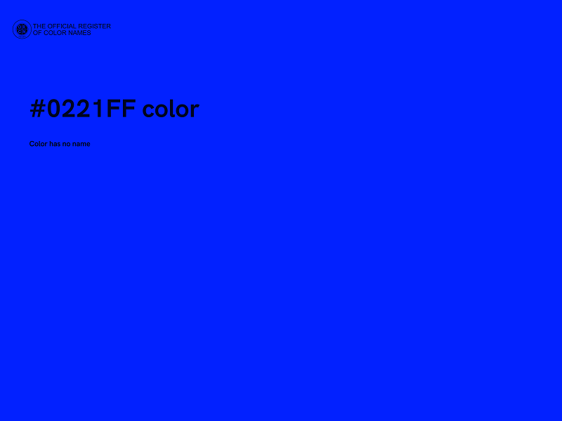 #0221FF color image