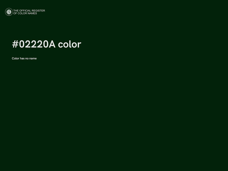 #02220A color image