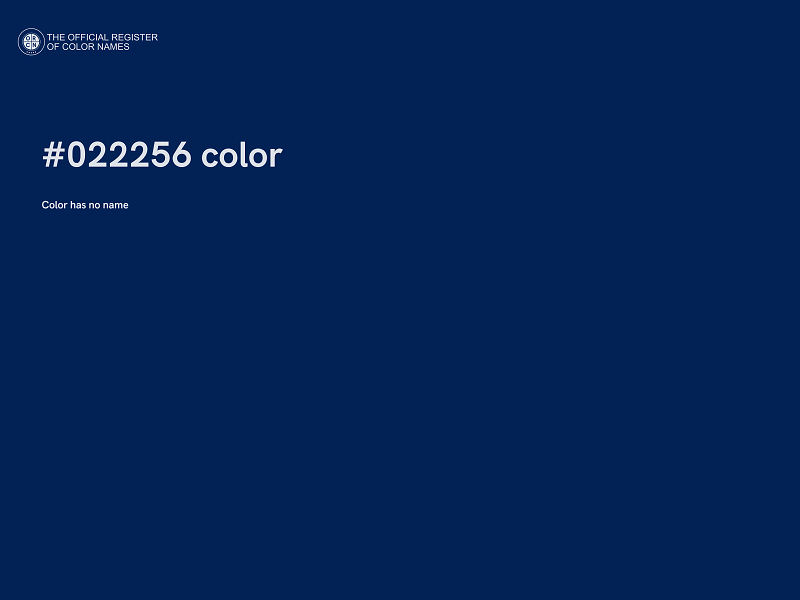#022256 color image