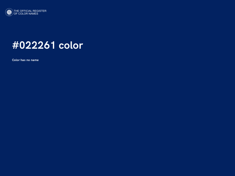 #022261 color image