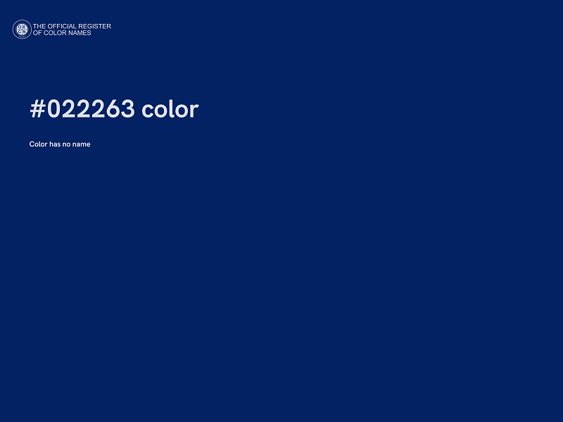 #022263 color image