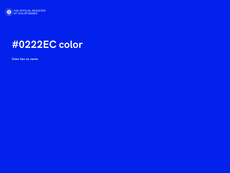 #0222EC color image