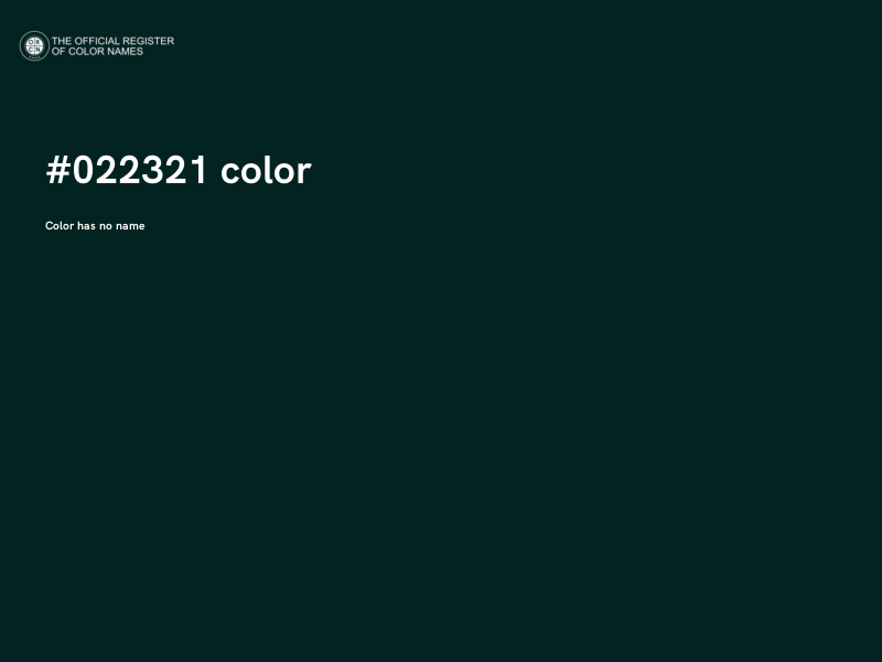 #022321 color image