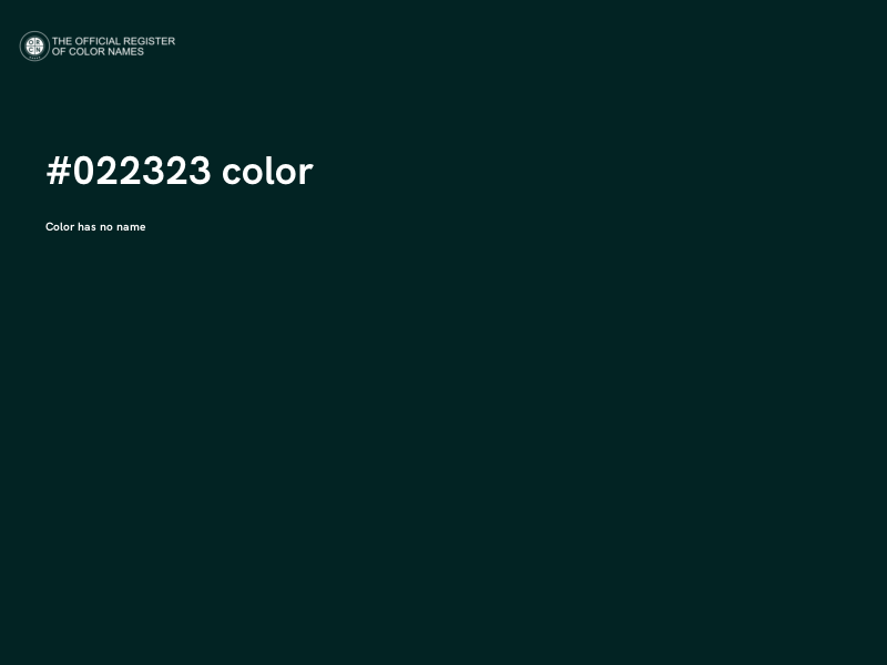 #022323 color image
