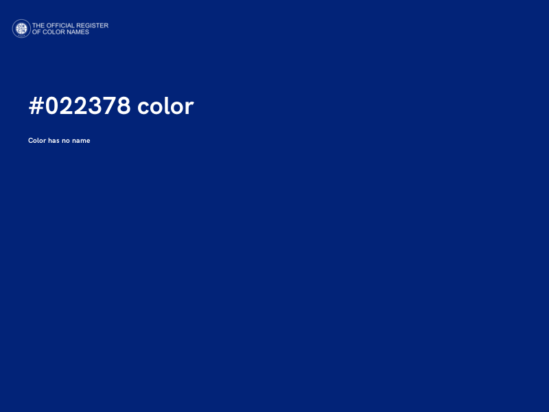 #022378 color image