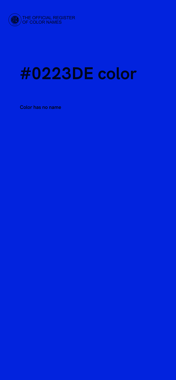 #0223DE color image