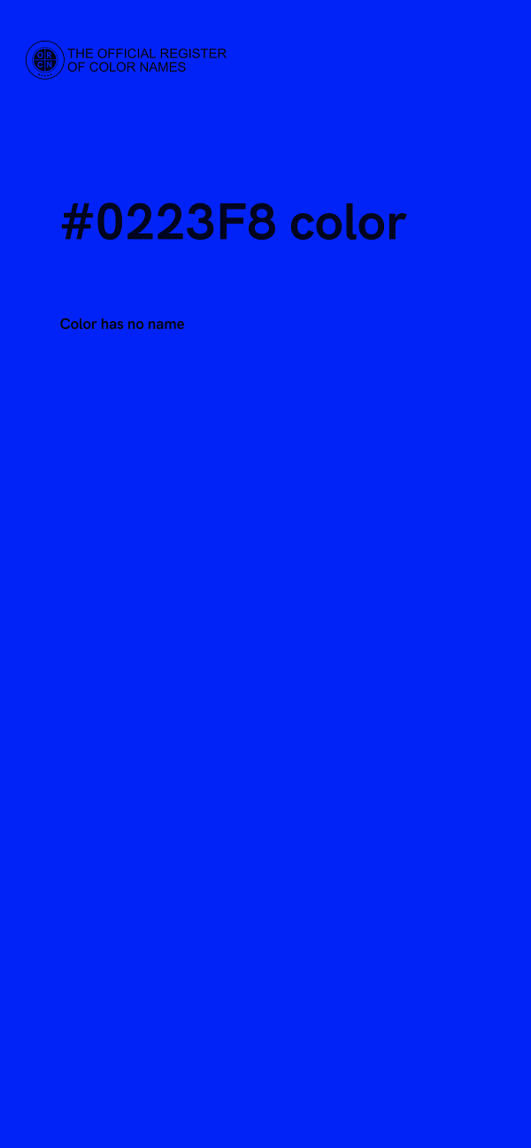 #0223F8 color image