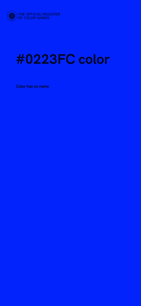 #0223FC color image