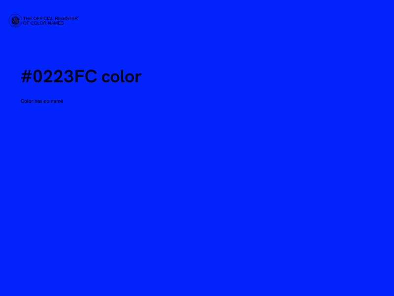 #0223FC color image